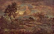Theodore Rousseau Sonnenuntergang bei Arbonne Spain oil painting artist
